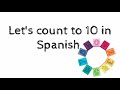 Let's learn to count to 10 in Spanish