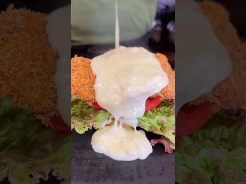 Giant Rock Oyster Fried Burger🦪🍔 #oyster #burger