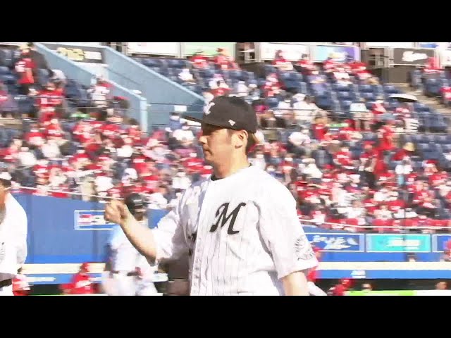 【7回表】わずか8球!! マリーンズ・小野 1イニングを3者凡退に抑える!! 2021/5/30 M-C