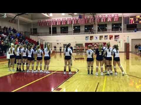 The Fruitport volleyball team is awarded the Class B regional championship