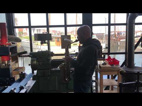 Miguel Zenón checking out the latest version of the Amsterdam Free Wind alto saxophone