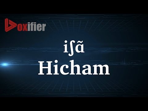 How to Pronunce Hicham in French - Voxifier.com