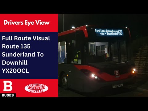 DEV: FULL ROUTE VISUAL | Nexus Bus Route 135 - North Sunderland Circular | YX20OCL