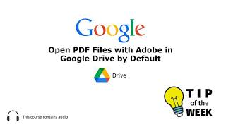 Open PDF files with Adobe in Google Drive