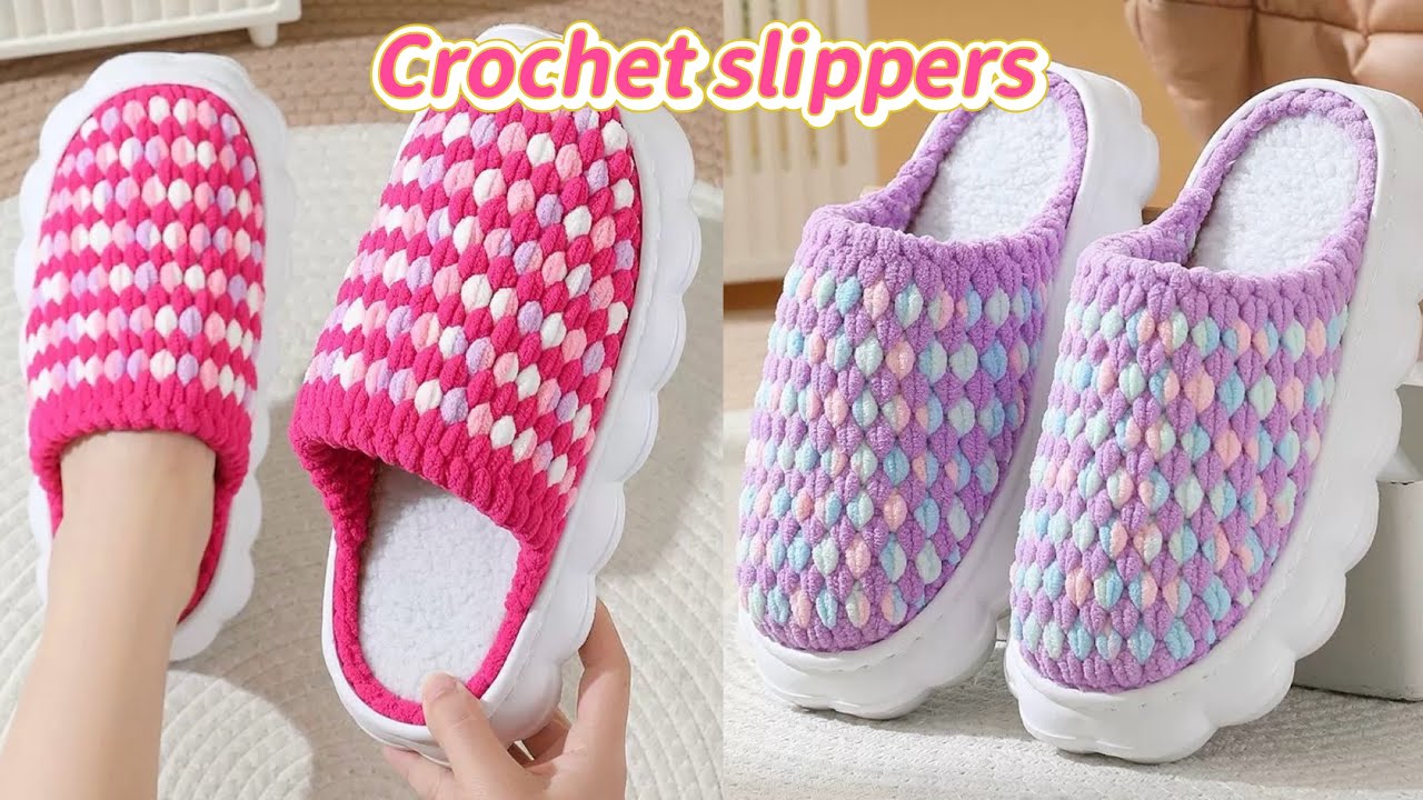 Crochet Slippers Pattern - Detailed Tutorial for Beginners