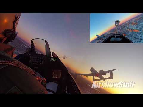 Super Bowl Flyover - F-16/P-51 Cockpit Cam - Picture in Picture