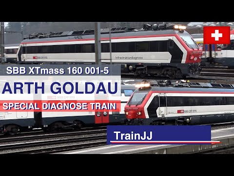 4K SBB XTmass 160 001-5 | Infrastructure Diagnose Train | Arth Goldau Switzerland