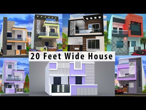 20 feet wide house front elevation by nikshail