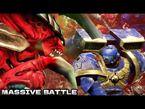 50 Ultramarines vs 5000 Tyranids - Astartes Mod, Warhammer 40k: Dawn of War 2: Retribution