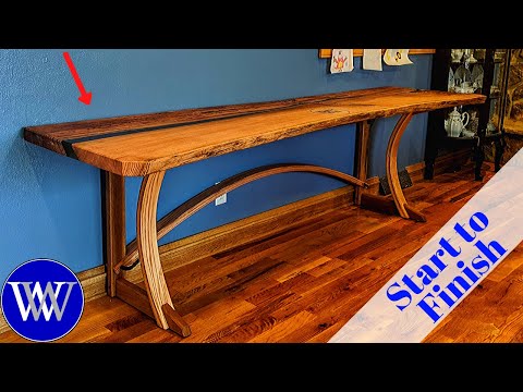 Live Edge Slab Top Desk How to From Beginning to end