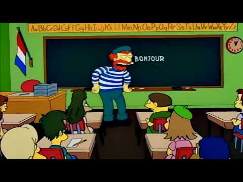 Groundskeeper Willie Teaching French (The Simpsons)