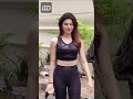 Urvashi Rautela Looks Hot In Black Gives Flying Kiss At Gym Juhu Shorts Ad Bollywood Lover