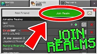 How To Join REALMS For Minecraft Bedrock 2023!