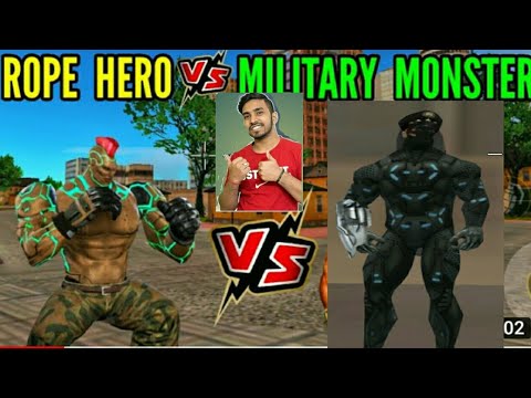 rope hero Vs military monster in rope hero vice town