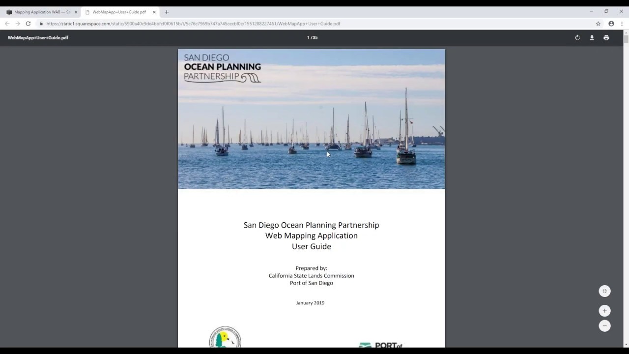 San Diego Ocean Planning Partnership Web Mapping Application Tutorial