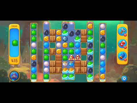 Fishdom Easy Level 2434 (with full seashell [Super Lightning]) @choraelmin