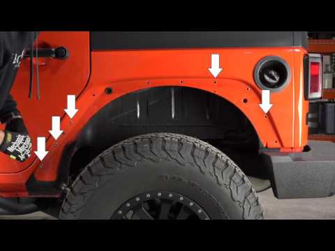 Fishbone Offroad Tube Fenders For Jeep Wrangler JK Install