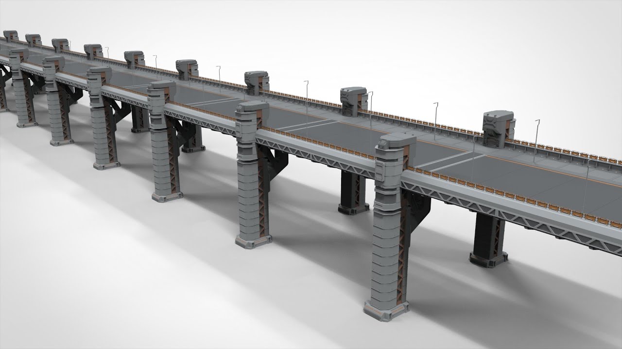Sci-fi bridge 2 3D Model