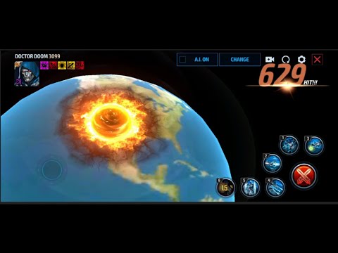 Doctor Doom in 3099 suit skills preview | Marvel Future Fight