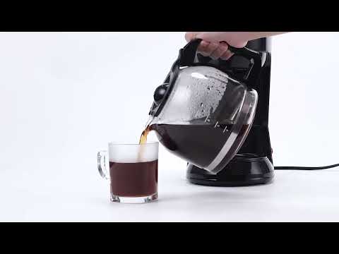 thumbnail video image 2 of Cafetera Atvio 12 Tazas Negra, 2 of 5