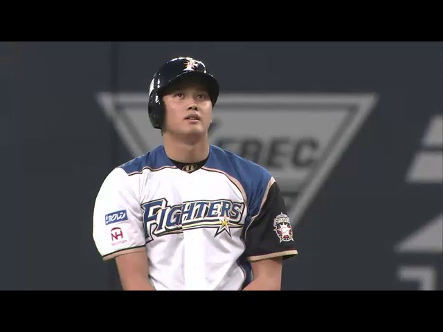 5回裏 ファイターズ・大谷 ラッキーヒットでしっかり2塁へ!! 2014/6/4 F-C
