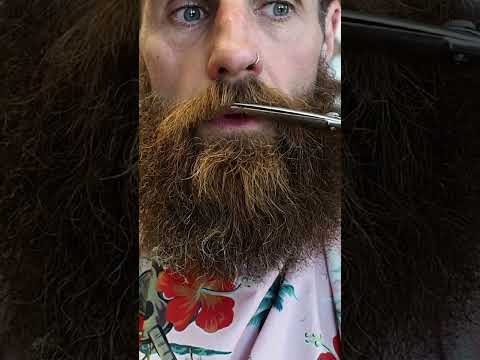 HOW TO CUT A MUSTACHE WITH SCISSORS #shorts