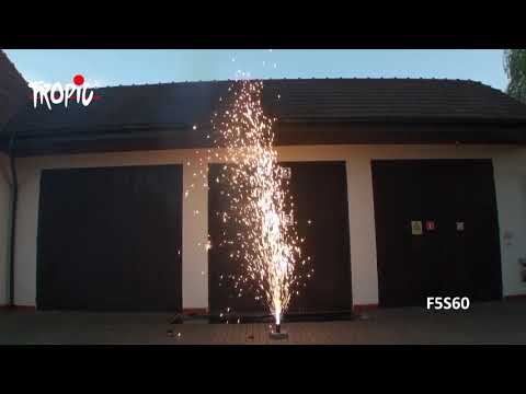 F5S60 - Silber Fontäne mit blauer Basis T1