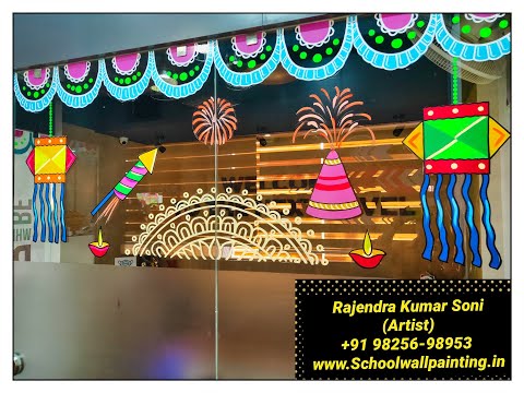 Festival Glass Painting Work Ahmedabad