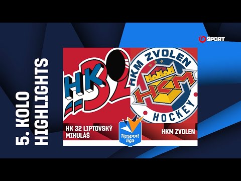 5. kolo: HK 32 Liptovský Mikuláš - HKM Zvolen 2:5 (0:1, 1:2, 1:2)