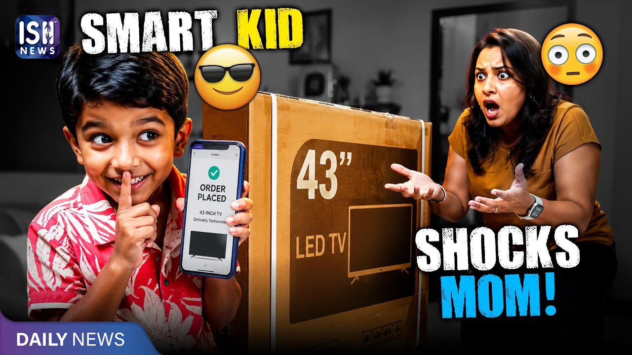 August Rome Statue Little Boy Secretly Orders 43-Inch TV Using Mum’s Phone! | ISH News