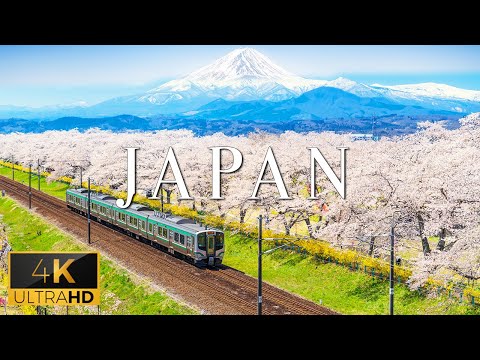 FLYING OVER JAPAN (4K UHD) - Soothing Piano Music With Stunning Beautiful Nature Film For Relaxation