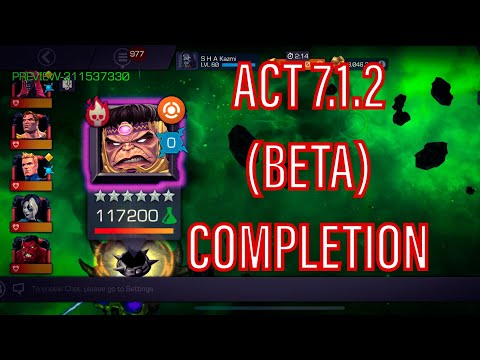 Act 7.1.2 Completion (Beta) | Marvel Contest Of Champions