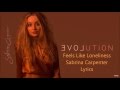 Feels Like Loneliness Sabrina Carpenter Lyrics