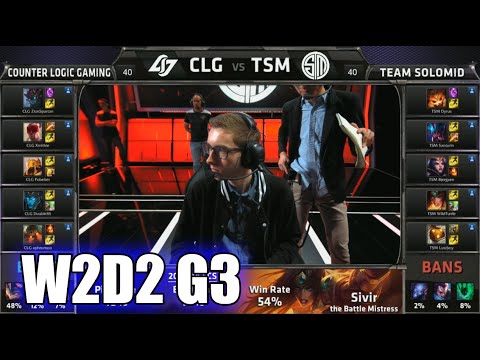 CLG vs TSM | S5 NA LCS Summer 2015 Week 2 Day 2 | Team Solomid TSM vs CLG W2D2 G3 Round 1