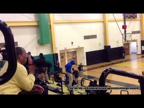 Laurel's Aaron Brown with a NASTY in your face and 1 dunk & Mamadou Ndiaye's 2 hand power dunk.