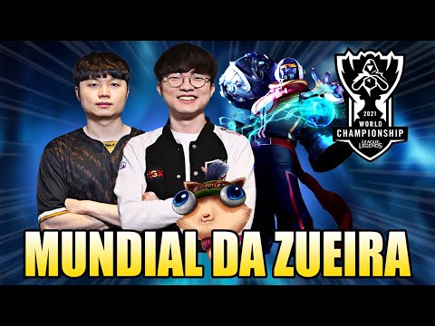 JOGADA SECRETA DO FAKER E MELHOR TP DO MUNDIAL - MUNDIAL DA ZUEIRA