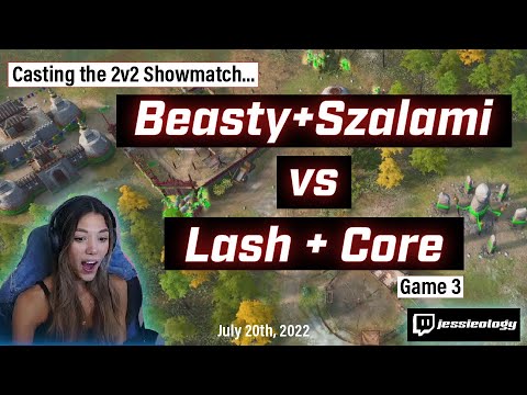 Rus and HRE are BFFs | 2v2 AoE4 showmatch | Beasty & Szalami vs Lash & Core | Game 3