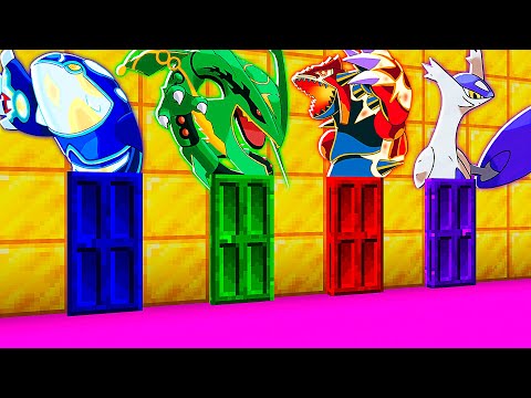 NÃO ESCOLHA A PORTA ERRADA NO MINECRAFT!! (POKÉMON MEGA LENDÁRIO)