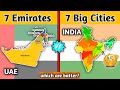 UAE emirates vs Indian cities comparison |Indian cities VS Emirates of UAE🇦🇪 comparison Youthpahadi