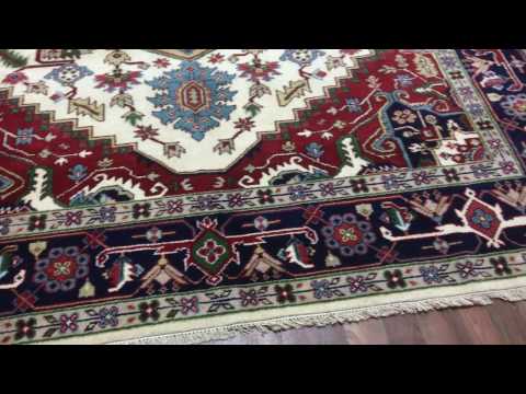 Navy, Gold and Red Serapi Oriental Area Rug 8'10X12' - W 621