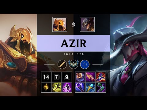Azir Mid vs Twisted Fate - EUW Challenger Patch 25.13