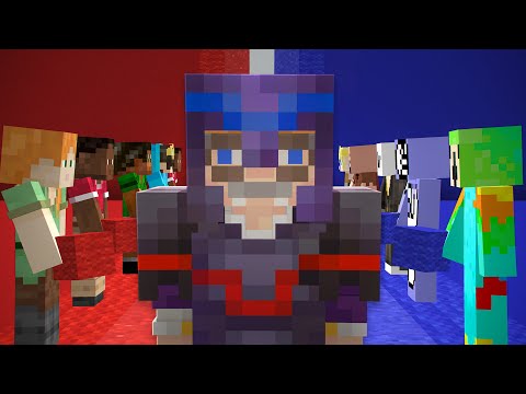 EPIC Minecraft Wool War: Red VS Blue in Mogswamp
