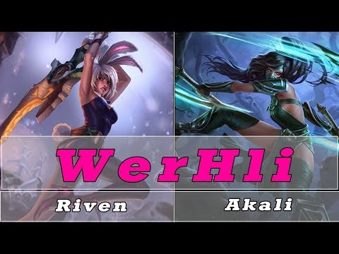 Werhli Riven vs Akali Top -  Best Riven Play -  lol riven - S8 Preseason Ranked Gameplay