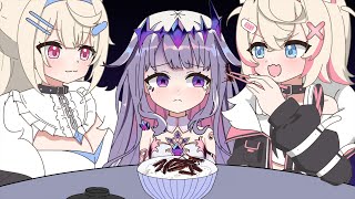 【手描き】フワモコのサプライズに困惑するビジュー【ホロライブ/古石ビジュー/フワモコ/holoAdovent】