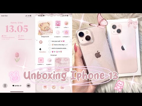 uboxing iphone 13 pink in 2024 aesthetic (128gb)🌷☁️