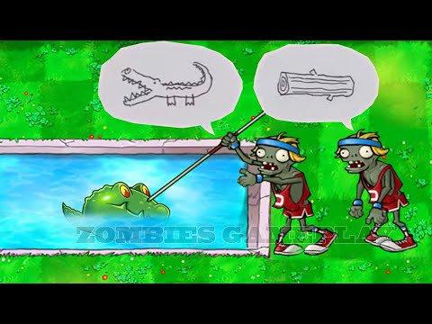 Plants vs Zombies 2 New Cartoons Animation #73 : Crocodile,Guacodile or log?