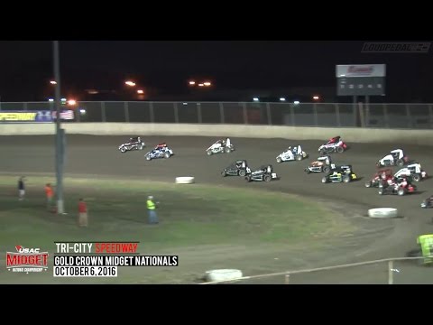 Highlights: USAC National Midgets at Tri-City Speedway 10/6/16