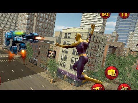 Spider Hero VS Flying Robot X Transform Battle Android Gameplay