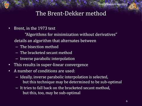 6.2.7 Brent-Dekker method