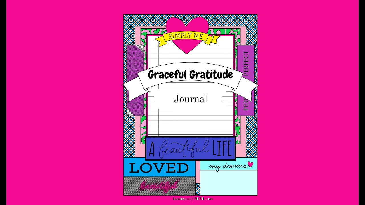 Graceful Gratitude Journal 42-Page Printable Coloring Book PDF